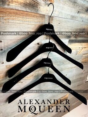 4 Hangers, Alexander McQueen Black Velvet Shirt/Jacket/Suit, Large, 💯Authentic